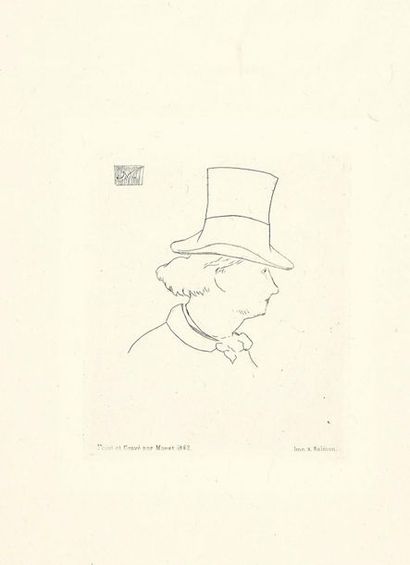 Edouard MANET Edouard Manet

Baudelaire in profile with hat



Original engraving...