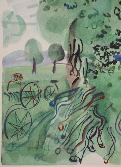 Raoul Dufy Raoul DUFY

Vue de l'arbre sur les plaines, 1953



Lithographie originale,...