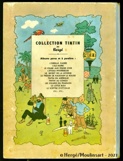 null HERGE

Tintin et Milou

L’île noire

4ème plat B1, 1946, papier épais, 9000...
