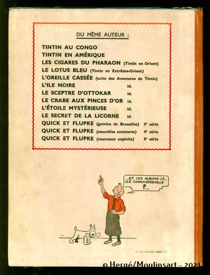 null HERGE

Tintin et Milou

Le secret de la Licorne

Edition originale second tirage,...