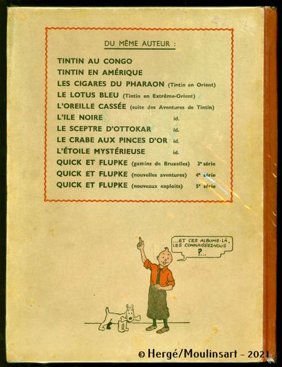 null HERGE

Tintin et Milou

Le sceptre d’Ottokar

Edition grande image, 4ème plat...