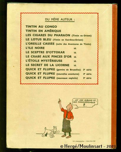 null HERGE

Tintin et Milou

Le secret de la Licorne

Edition originale premier tirage,...
