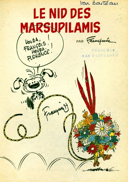 null FRANQUIN André

Dedication representing the marsupilami on cut out title pa...