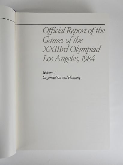 null Jeux Olympiques. 1984 (Los Angeles); Official report of the Games of the XXIIIè...
