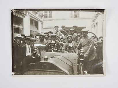 null Cyclisme. Tour 1908. Les Italiens. Photo originale, tirage argentique, dans...