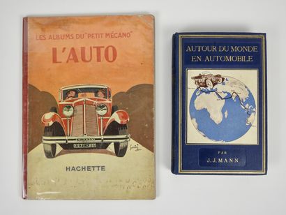 null Automobile. Deux beaux livres : a) Autour du monde en auto, par JJ Mann, 244pages,...