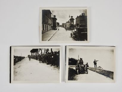 null Cyclisme. Tour 1912/Defraye/Brest/Nice/Magny-en-Vexin. Trois photos de presse,...