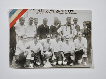 null Football. Coupe de France 1928. Superbe photo, tirage argentique, du Red Star...
