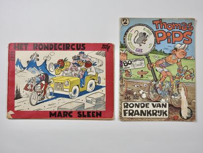 null Cyclisme. Tours 1957 à 65/BD/Anquetil/Gaul/. Deux étonnants albums en flamand....