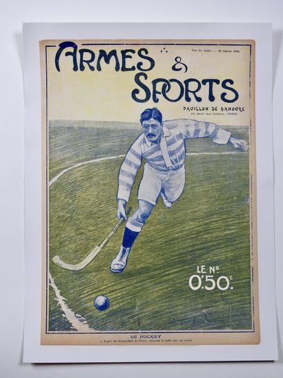 null Hockey sur gazon. RCF/Puget/Sevelinge. Une entoilée de la revue "Armes et Sports"...