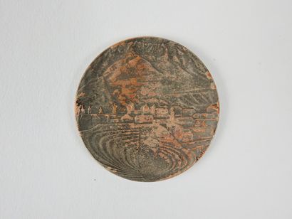 null Jeux Olympiques. Médaille commémorative ronde métal argenté des Jeux d’hiver...