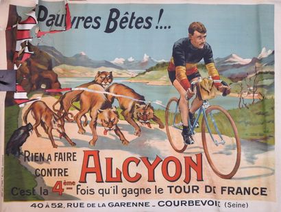 null 
Cyclisme / Alcyon / Defraye. Affiche. Alcyon gagne pour la 4è fois le Tour...