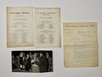 null Automobile. Monte Carlo/Rally. Three pieces: a and b) two official lists of...