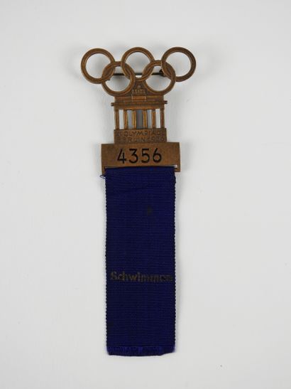 null Jeux Olympiques. 1936 Berlin, Insigne de participant aux JO de la XIe Olympiade...