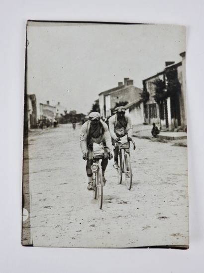 null Cyclisme. Tour 1914/Cherbourg/Photo/Lanterne/ Exceptionnelle image argentique,...