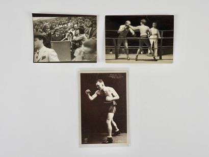 null Boxing. Marcel Thil/Roland-Garros / Photos. a) Marcel Thil, 3 pieces, a photo...