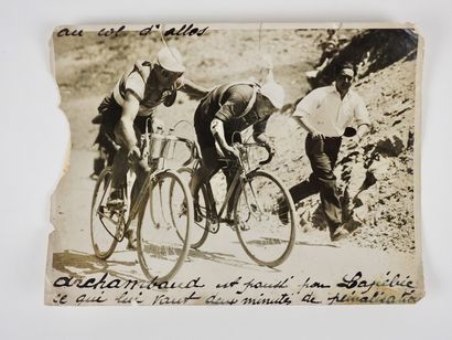 null Cyclisme. Photo originale/Lapébie/Archambaud. Document exceptionnel que cette...