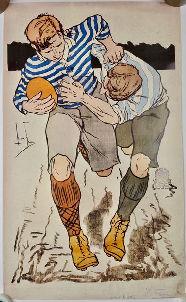 null Rugby. Affiche. Reproduction de l'affiche de Louis Faure-Dujarric, 1895 pour...