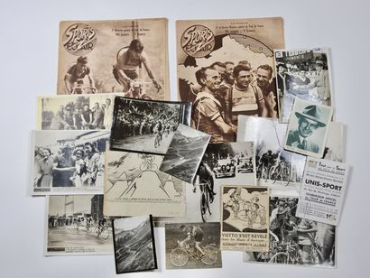null Cyclisme. Vietto (René) (1914-1988). 18 documents : a) 10 photos originales,...