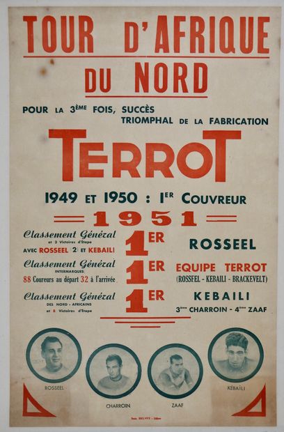 null Cycling. North Africa/Zaaf/Terrot. Covered poster: For the 3rd time, the Terrot...