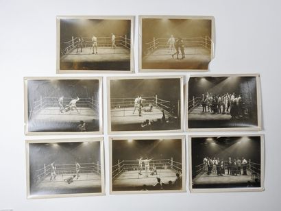 null Boxing. KO/Criqui/Grassi/Photos. Surprising summary in 8 original photos, silver...