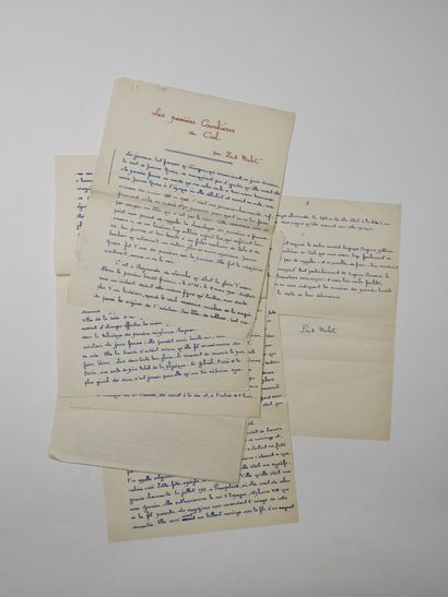 null Aviation. Aircraft/Pioneers/Manuscript. Superb seven-page manuscript by Paul...