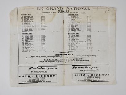 null Automobile. Stock-Cars/Buffalo. Programme des courses de stock-cars du Stade...