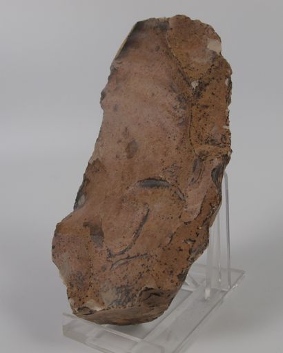 null Predynastic scraper knife on nucleus with Levallois blade. Silex with brown...
