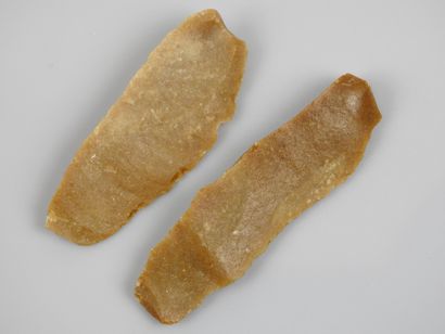 null Two blades, flint.period 

Neolithic or Chalcolithic.

L :8,5cm.