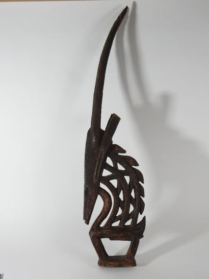 null Antilope Tiwara. Mali. Bois sculpté H 95 cm