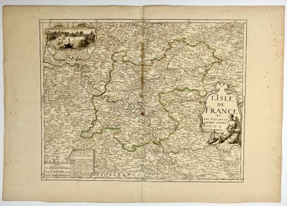 null 18th century map : " L'ISLE DE FRANCE et les Pays qui limitent l'étendue de...