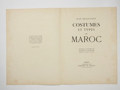 null 
Jean BESANCENOT

Costumes et types du Maroc. 

Paris, Horizons de France, 1942....