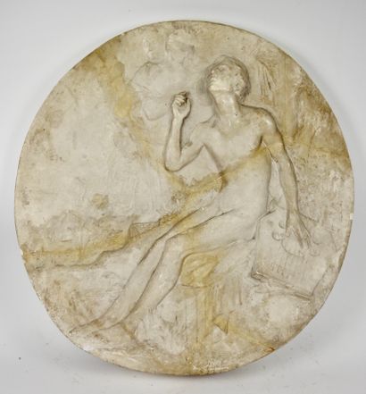null R. Bénard 

Untitled 1903 

Two important plaster medallions representing for...
