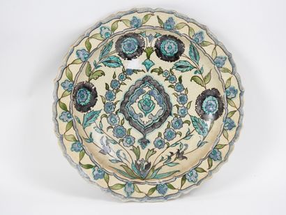 null Raoul Lachenal 

Polychrome ceramic dish with floral decoration signed on the...