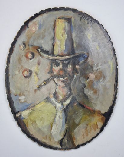 null Edouardo Pisano (1912-1986)

Pair of clown portraits

Oil on cardboard panel

Signed...