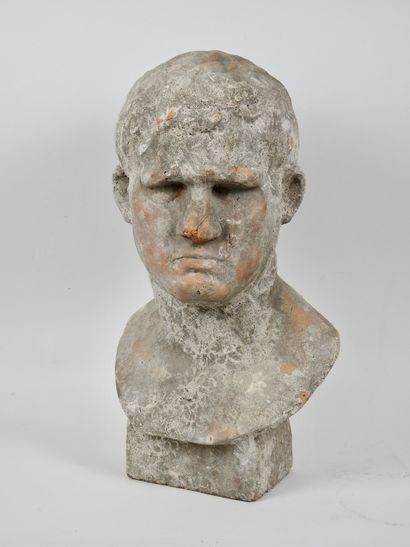 null French school of the 20th century

Large terracotta bust of a man with an old...
