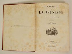 null 
JOURNAL de la JEUNESSE. Hachette et Cie, 1874 - 1912. 84 vol. toile rouge éditeur,...