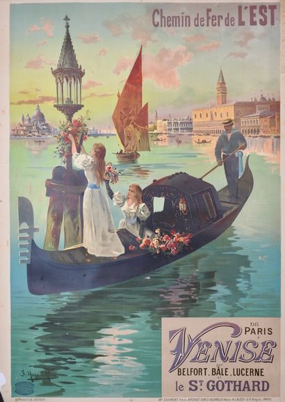 null Poster Eastern Railway "From Paris to Venice

By Hugo d'Alési (1849-1906)

Printed...
