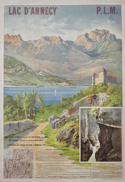null Poster P.L.M. "Lake Annecy 

By Tanconville (Henry Ganier 1845-1936)

Printed...