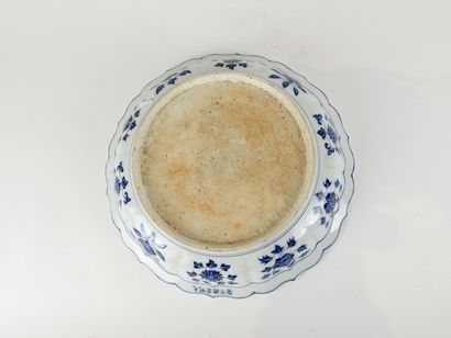 null Un plat en porcelaine de Chine blanc bleu

D 27,5 cm