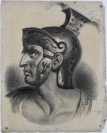 null Leonie Hoffmann (XIX°)

Académie d'homme casqué à l'antique , 1830

Mine de...