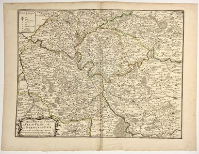 null Map of 1677 : " L'ISLE DE FRANCE, le Valois, le Vexin français, le Hurepoix...