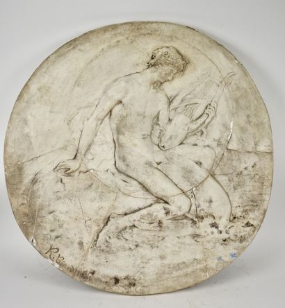 null R. Bénard 

Untitled 1903 

Two important plaster medallions representing for...