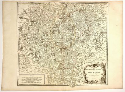 null Map of 1754 : " General Government of the ISLE DE France divided by country,...