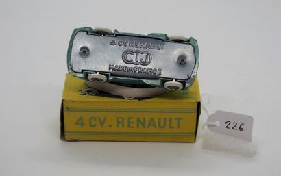 null CIJ - France - 1/45th - Metal (1)

# 3/48 4 HP RENAULT 1956

Mint green. 3-bar...