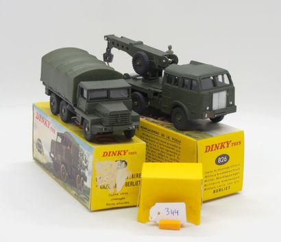 null DINKY TOYS - FRANCE - Métal (2)

- # 826 BERLIET T 6 DÉPANNAGE

Kaki, grue avec...