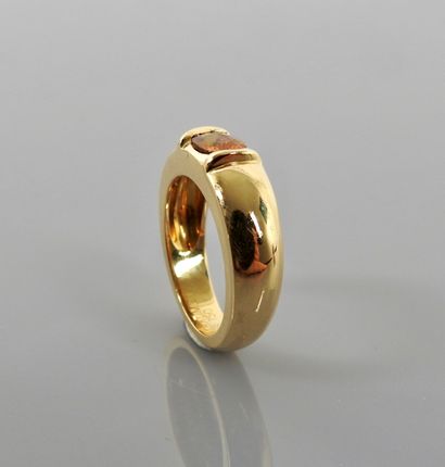 CHAUMET, Ring in yellow gold, 750 MM, decorated...