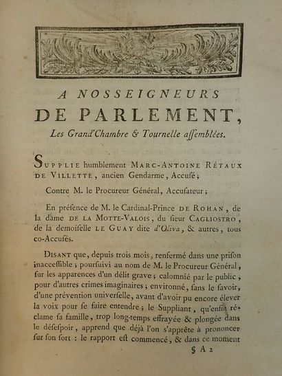 null Rétaux de Vilette / Me Cadot, Procureur.Requête pour le sieur Marc-Antoine Rétaux...