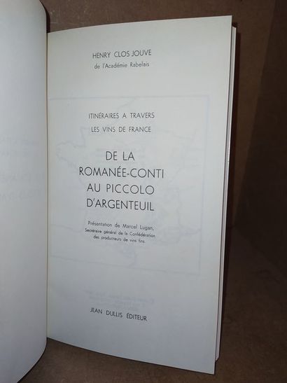 null Jouve Henry Clos.De la Romanée-Conti au Piccolo d'Argenteuil. Edité à Paris,...