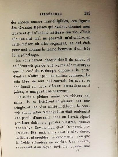 null Tinayre Marcelle.Perséphone Roman. Edité à Paris, chez Calmann Lévy, en 1920....
